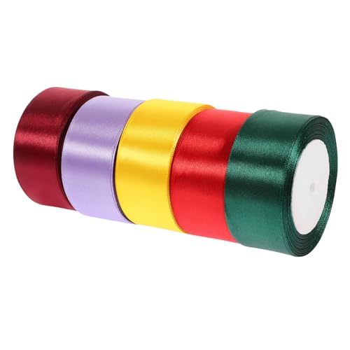 Lurrose 5 Rollen Verpackungsbänder für Diy Dekorationen Satinbänder Farben für Blumenarrangements Kuchenverpackungen und Bastelprojekte Lurrose 5 Rollen Verpackungsbänder für Diy Dekorationen Satinbänder Farben für Blumenarrangements Kuchenverpackungen und Bastelprojekte von Lurrose