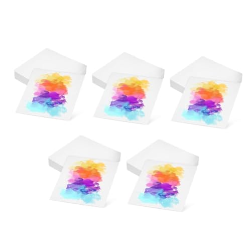 Lurrose 5 Sätze Aquarellpapier Aquarellkarten Papier Zum Malen Von Kindern Papier Für Die Aquarellmalerei Malpapier Für Kinder Zeichenpapier Kartonpapier Weiß 50 Stück * 5 von Lurrose