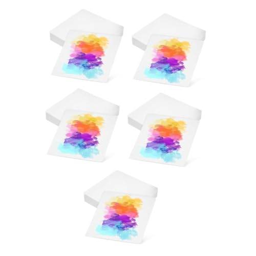 Lurrose 5 Sätze Aquarellpapier Kartonpapier Zeichenpapier Aquarellkarten Papier Zum Malen Von Kindern Malpapier Für Kinder Papier Für Die Aquarellmalerei Weiß 50 Stück * 5 von Lurrose