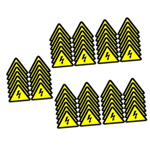 Lurrose 5 Sätze Blitz-etikett Elektrisches Gefahrenzeichen Hochspannungs-warnzeichen Etiketten Für Schalttafeln Elektrische Etiketten Hochspannungszeichen Yellow Aufkleber 30 Stück * 5 von Lurrose
