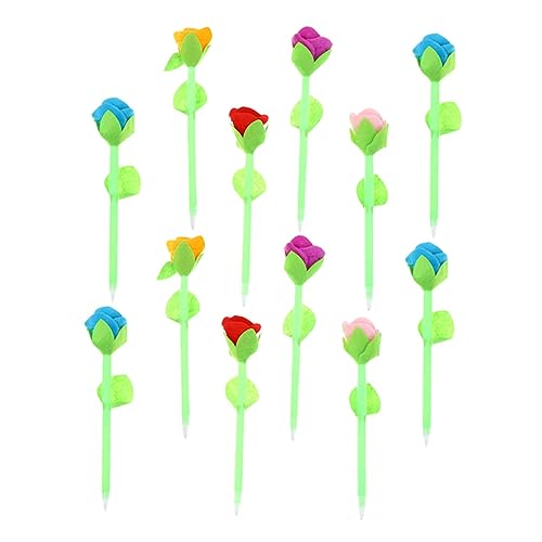 Lurrose 5 Sätze Blumen Kugelschreiber Schwarze Stifte Kugelschreiber Flair Cartoon Stifte Flare Muster Gel Tutensilien Kugelschreiber Pastell 12 Stücke * 5 von Lurrose