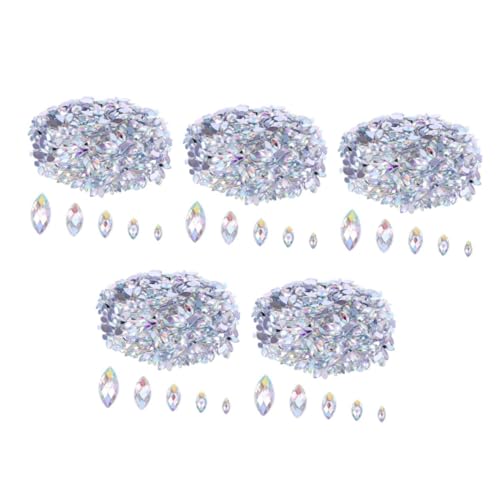 Lurrose 5 Sätze Diamant-edelstein Edelsteine Nagelkunst Mit Strasssteinen Kristallnagelkunst Schuhschmuck-accessoires Kristalle Zum Basteln Nailart-kristalle Acryl 600 Stück * 5 von Lurrose