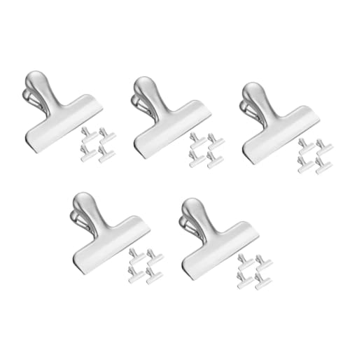 Lurrose 5 Sätze Edelstahlclip Tütenklammern Für Chips Luftdichter Taschenclip Lebensmittelklammern Aus Metall Clips Zur Aufbewahrung Von Lebensmitteln Silver Rostfreier Stahl 5 Stück * 5 von Lurrose