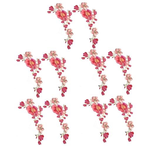 Lurrose 5 Sätze Gestickter Stoffaufnäher Dekorative Nähflicken Patches Reparieren Blumen-rechteck-flecken Flicken Für Jacken Kleidung Liefert Stickereiflecken Polyester 2 Stück * 5 von Lurrose