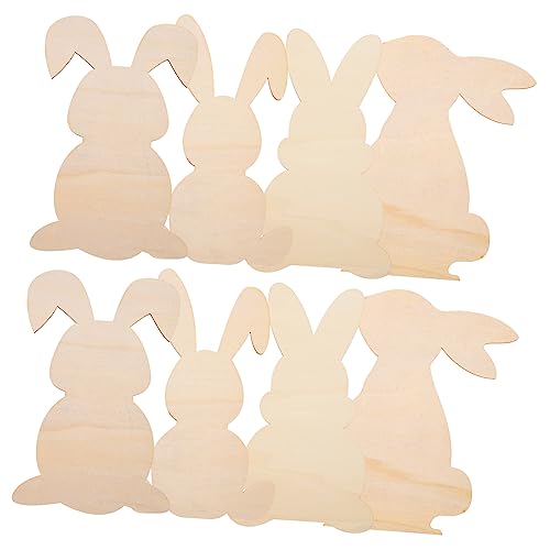 Lurrose 5 Sätze Holzspäne in Hasenform Plüschtiere Personalisierter Osterhase Hasenaufkleber Käfig Easter Bunny Basteln Ostern Unfertige Holzbretter Partyanhänger Selber Machen 8 Stück * 5 von Lurrose