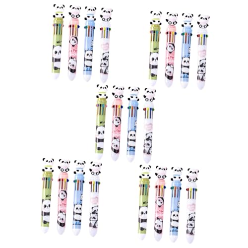 Lurrose 5 Sätze Kugelschreiber Mit 10 Farben Stifte Mehrfarbig Süßer Stift Mehrfarbige Stifte Stift-lanyard Stifte Multipack Panda-schulmaterial Panda Bleistift Vier Plastik 4 Stück * 5 von Lurrose