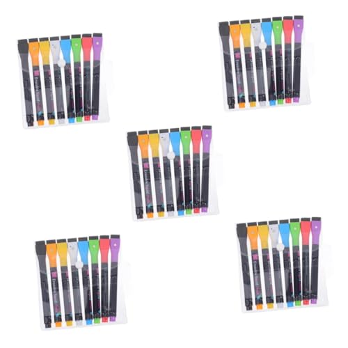 Lurrose 5 Sätze Löschbarer Lampenstift Whiteboard Zubehör Schreibwaren Set Tafelstifte Kreidemarker Trocken Abwischbare Marker Magnetisch Magnetische Whiteboard-marker Pp 8 Stück * 5 von Lurrose