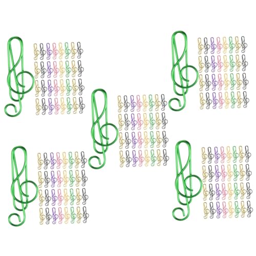 Lurrose 5 Sätze Notiz Büroklammer Bürobedarf Büroklammern Büro Dokumentenklammern Metall Büroklammer Büroklammern Für Akten Büroklammern Für Papierkram Dekorative 100 Stück * 5 von Lurrose