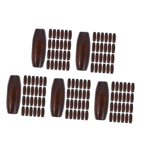 Lurrose 5 Sätze Ovale Holzperlen Weihnachtsdekorationen Holzarmbandperlen Holzperlen Für Schmuck Perlen Im Landhausstil Weihnachtsschmuck Perlen Ovale Perlen Chocolate 50 Stück * 5 von Lurrose