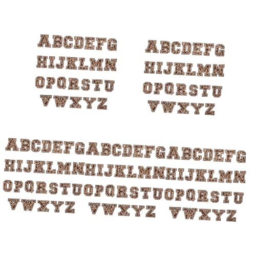 Lurrose 5 Sätze Pflaster Mit Leoparden Muster Kleidung Dekoration Aufnäher Stickerei Hemdapplikationen Filzbuchstaben Flicken Aufbügeln Buchstabenflecken Flanell Light Brown 26 Stück * 5 von Lurrose