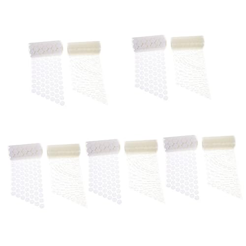 Lurrose 5 Sätze Punkt Selbstklebende Klare Aufkleber Rundes Kitt Klebeband Spurloser Aufkleber Etikettenaufkleber Abnehmbarer Runder Punkt Aufkleber Selbstklebend Nylon 500 Paare*5 von Lurrose