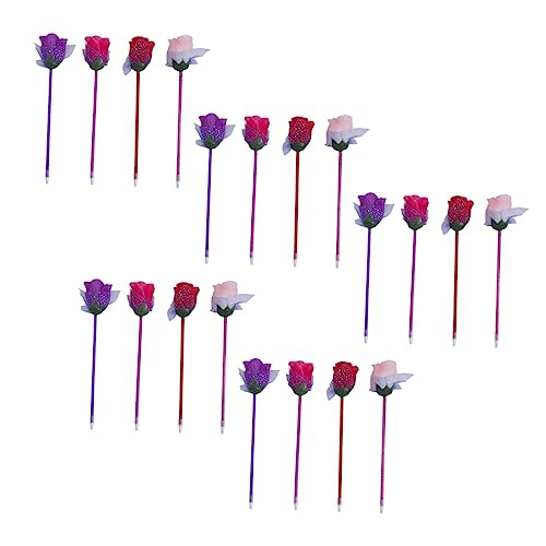 Lurrose 5 Sätze Rosen Kugelschreiberfüller Mini Stifte Bulk Flair Stifte Rosa Stifte Filzstifte Seidenblumen Für Stifte Aufkleber Stifte Für Die Schule Kugelschreiber 20 Stück * 5 von Lurrose