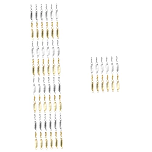 Lurrose 5 Sätze Schmuck Mit Magnetverschluss Schmuck Stecker Kettenverbinder Magnetische Halskette Magnetschnalle Für Schmuck Kettenverlängerung Gold Schmuckhalskette Kupfer 12 Stück * 5 von Lurrose