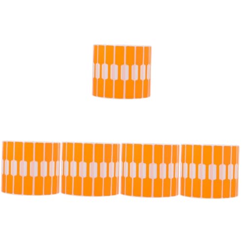 Lurrose 5 Sätze Schmucketiketten Schmuck Preisschild Aufkleber Preisschilder Preisaufkleber Klebeetikett Aufkleber Selbstklebendes Preisschild Klebeaufkleber Orange Papier 2000 Stück * 5 von Lurrose