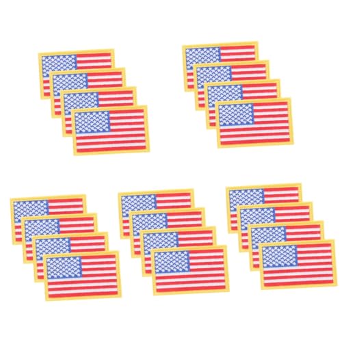 Lurrose 5 Sätze Stoff Aufkleber Mit Amerikanischer Flagge Flaggen Vierte Uns Jubeln Artikel Stickerpappier Stickrahmen Päckchen Kleidungsreparatur Patch Kleidungsflicken 4 Stücke * 5 von Lurrose