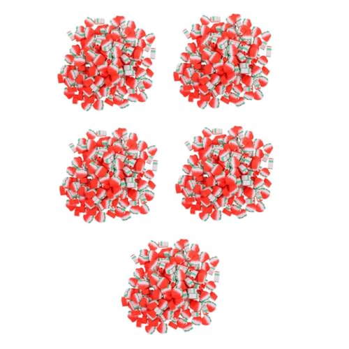 Lurrose 5 Sätze Weiche Keramikperlen Abstandsperlen Mit Obstmotiv Pfirsichförmige Perlen Anhänger Aus Tonperlen Kleine Lose Perlen Aus Ton Diy Bastelperlen Polymer-ton 100 Stück * 5 von Lurrose