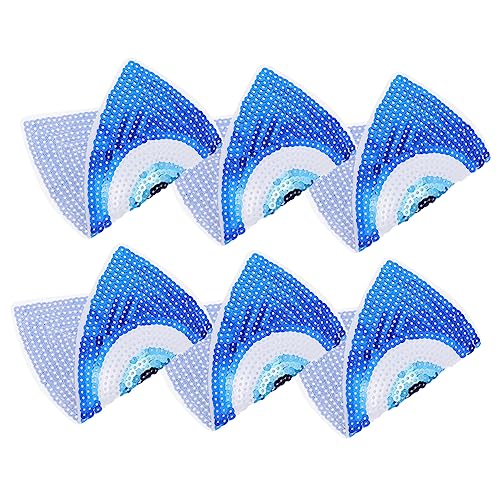 Lurrose 5 Sätze Zubehör Für Augenbekleidung Große Kosmetiktaschen Bügelflicken Für Kleidung Hose Bausatz Kleiden Makeup Tasche Gesteppt Stoff Stickerei Pailletten Blue 6 Stücke * 5 von Lurrose