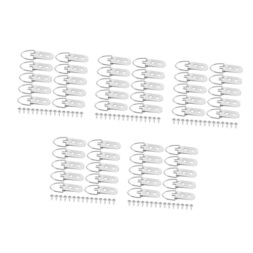 Lurrose 5 Sets Fotorahmen Haken Robuste Haken Robuste Kleiderständer Bilderrahmen Kleiderständer Robuste D Ring Bildaufhänger D Ring Robuste D Ring Kleiderbügel Eisen Silber von Lurrose