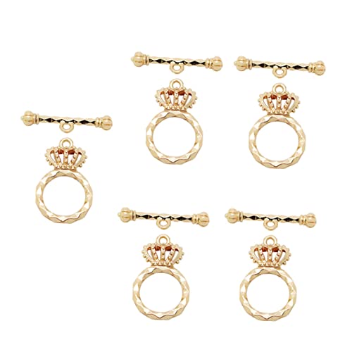 Lurrose 5 Sets Knopf Edelsteine ​​Charm Verschlüsse Und Verschlüsse Charms Zur Schmuckherstellung Halsketten Set Perlen Zur Schmuckherstellung Schmuckverschluss Schmelzzange Tour Ketten von Lurrose