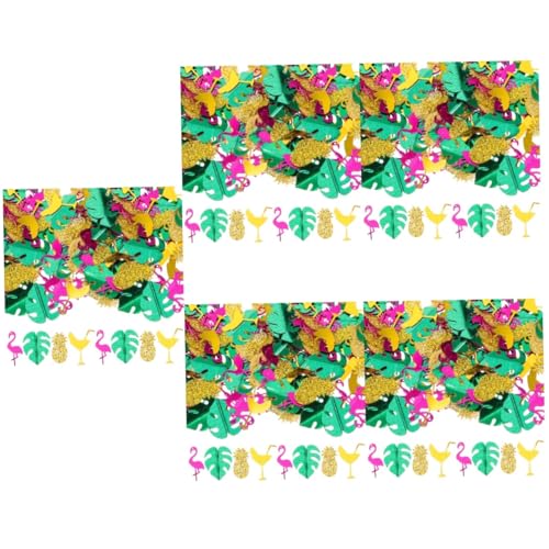 Lurrose 5 Stück 1 hawaiianisches Konfetti Luau-Tischstreuung sommerliche Tischdeko Sommerdeko Tischkonfetti hochzeitsdekoration hochzeits dekoration Konfetti-Ornament Partygeschenk Plastik von Lurrose