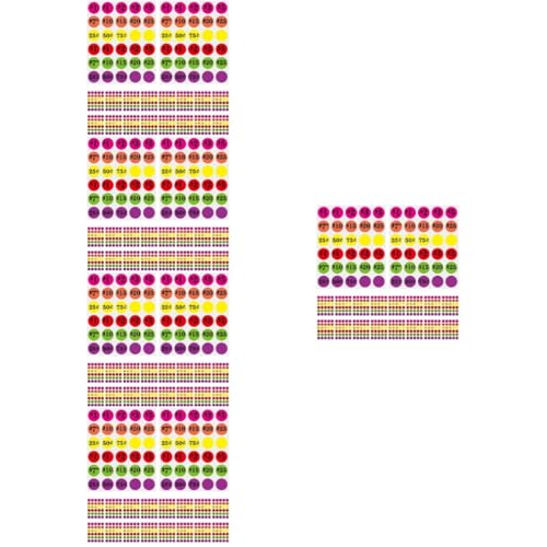 Lurrose 5 Stück 6 Preisschild Aufkleber Garagenaufkleber Halter Garagenetiketten Garagenschilder Flohmarkt-etiketten Verwenden Sie Zunächst Aufkleber Runde Aufkleber Rundes Etikett von Lurrose