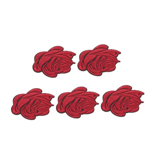 Lurrose 5 Stück Blumenstickstätte T-Shirt-Aufnäher gestickte Patches zum Aufbügeln Blumenapplikationen für Kleidung Aufnäher mit Rosenstickerei Patches nähen Polyester rot Lurrose 5 Stück Blumenstickstätte T-Shirt-Aufnäher gestickte Patches zum Aufbügeln Blumenapplikationen für Kleidung Aufnäher mit Rosenstickerei Patches nähen Polyester rot von Lurrose