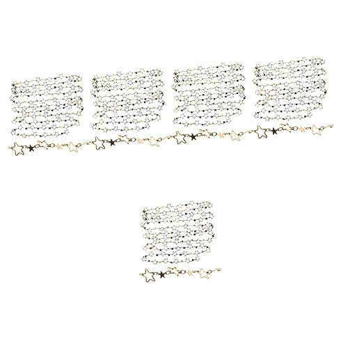 Lurrose 5 Stück Handkette lose Kette Halskette mit Knebelverschluss Gold Bausatz Schmuck Dekorationskette Perlen Stapel bag chain bastelmaterial DIY Halskette Schmuckkette DIY Schmuckteile von Lurrose