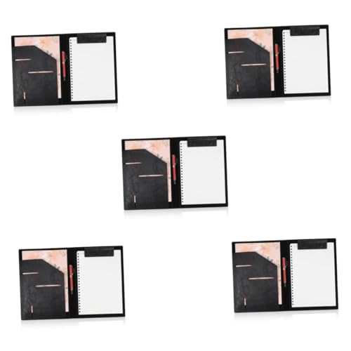 Lurrose 5 Stück Ordnerschiene Binder Clips Notizblöcke Business Organizer Business Notebook Organizer Portfolio Ordner Lebenslauf Ordner Arbeitsordner Für Frauen Faltbares von Lurrose