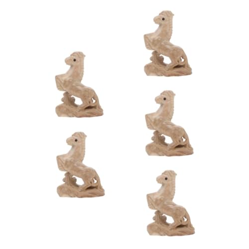 Lurrose 5 Stück Ornamente Tischdekoration Skandinavisches Pferdedekor Für Zuhause Geist Pferdefiguren Büro Desktop Ornamente Tier Wohnkultur Beige von Lurrose