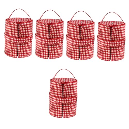 Lurrose 5 Teiliges Strickset Häkelset Für Anfänger Strickzubehör Kreuzstichzubehör Garn Zum Häkeln Tasche Strickmaschenmarkierer Aufbewahrungsboxen Gewebte Tragbare Behälter Sets von Lurrose