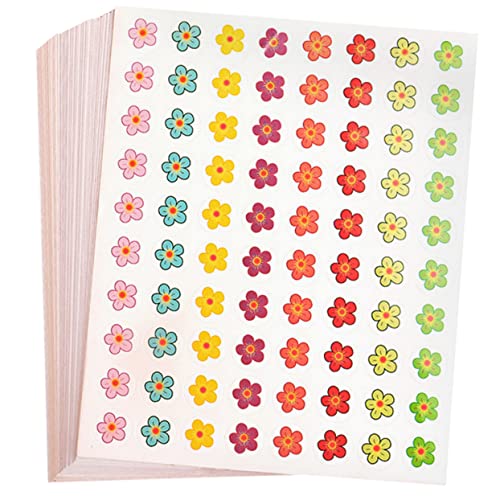 Lurrose 50 Blatt Blumen-Belohnungsaufkleber aufkleber stickers for stickbild willkürlich Heimschule Punkte Cartoon- -Aufkleber Aufkleber mit Frühlingsszenen Papier Colorful von Lurrose