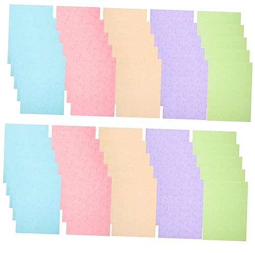 Lurrose 50 Blatt Druckerpapier Pergament Pastell Druckbar Gemustertes Papier Farbpapier Für Drucker Malpapiere Diy-papier Basteln Zartes Bastelpapier Malpapier Faltpapier Basteln von Lurrose