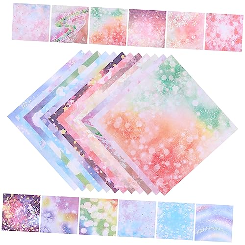 Lurrose 50 Blatt Papier basteln für bastelmaterial für bastelzeug für bastelideen school supplies papphefter Pastellfarbener Karton Pastellkarton für Kunst Origami-Kit von Lurrose