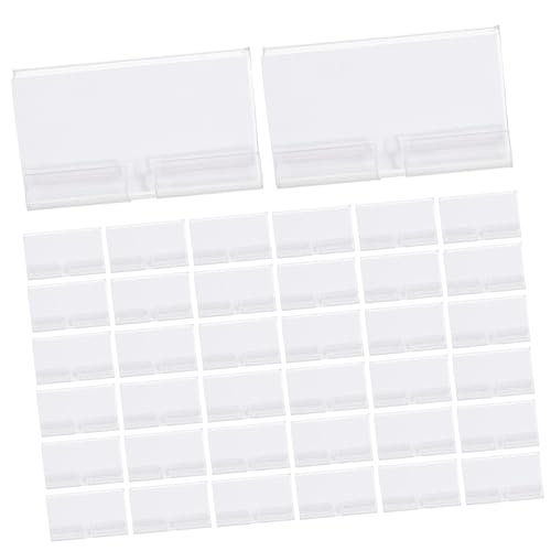 Lurrose 50 Sätze Preisschild Klarer Korb Kabeletiketten Behälteretiketten Aufkleber-drucker Regalanhänger Für Drahtregale Ticket-aufhänger-clips Einzelhandel Kleiderbügel Pvc Transparent von Lurrose