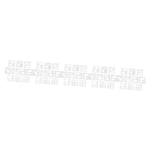 Lurrose 50 Stück Dinosaurier-Vorlage sprühschablonen plastikenten wandgemälde plasure Hohles Zeichenbrett süße Schablonen dekorative Schablone Kinderschablonen Bastelvorlage Weiß von Lurrose