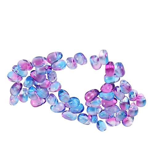 Lurrose 50 Stück Diy Wassertropfen Ornamente Kette Für Armbänder Vasen Bausätze Makramee Schmuck Plüsch Türkis Quaste Gel Bausatz Charme Fass Pop Böhmische Glasperlen Blue von Lurrose