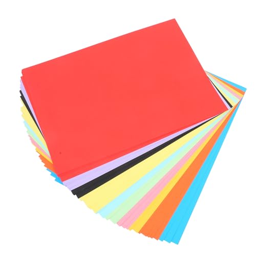 Lurrose 50 Stück Farbiger Karton Kartonpapier Farbkarton Pastell Konstruktionspapier Mehrfarbiges Posterpapier Mehrfarbiger Karton Farbiges Posterpapier Druckerpapier 200 G von Lurrose