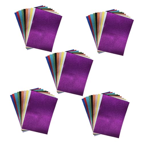 Lurrose 50 Stück Glitzerpapier Buntes Kartonpapier Metallisches Kartonpapier Geburtstagspapier Bastelpapier Für Die Dekoration Einladungskarton Karton Für Einladungen Farbiges Kartonpapier von Lurrose