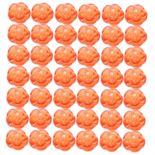 Lurrose 50 Stück Kürbis-Perlen Orange künstliche Kürbisse Bausatz Kürbisse Dekorationen Thanksgiving-Figur glasperlen schmuckherstellung Basteln Sie DIY Abstandsperlen Girlande DIY Perlen von Lurrose