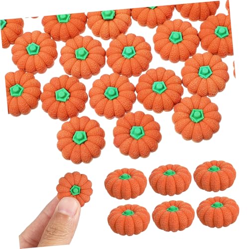 Lurrose 50 Stück Kürbis Radiergummi Herbst-kürbis-radiergummi Thanksgiving-radiergummis Mini-kürbisse Kürbis-partybevorzugung Halloween-dekorationen Süße Kleine Radiergummis Orange von Lurrose