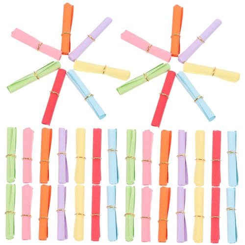 Lurrose 50 Stück Nachrichtenpapier Papierrollen Zum Schreiben Wunschpapier Pille Kapseln Briefpapierrolle Farbiges Papier Scrollpapier Glückspapier Wünschen Farbrolle Reifenrolle von Lurrose