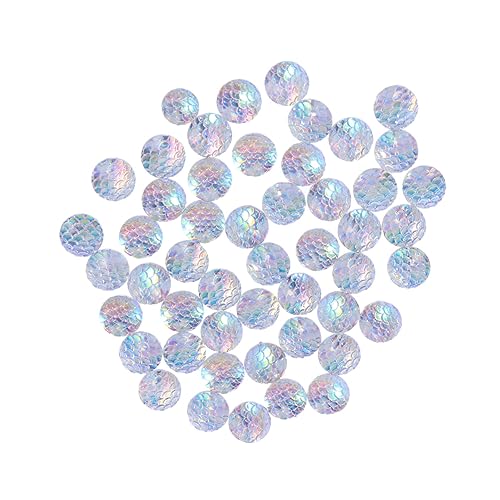 Lurrose 50 Stück Scrapbooking-flatback Nagelschmuck Strass Cabochon Aus Harz Mit Flacher Rückseite Cabochons Mit Flacher Rückseite Nail-tech-zubehör Nagelzubehör Maniküre Weiß Meerjungfrau von Lurrose