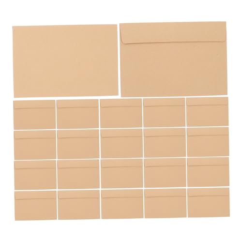 Lurrose 50 Stück Umschläge Aus Kraftpapier Braune Umschläge Fotos Umschläge Kraft-umschläge Umschläge Aus Braunem Papier Versandtaschen Aus Kraftpapier Umschläge Für Abschlusskarten Khaki von Lurrose