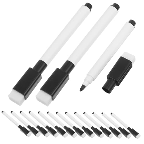 Lurrose 50 Stück stifte für whiteboards Whiteboard-Stift Löschen von Whiteboard-Markierungsstiften trocken abwischbare Marker mit feiner Spitze Bürstenkopf aus Polyester-Chemiefaser Black von Lurrose