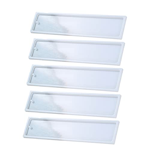 Lurrose 5PCS Lesezeichen Gießform DIY Silikonform Für Kreative Lesezeichen Epoxidharz Bastelbedarf Rechteckige Formen Für Handwerksprojekte von Lurrose