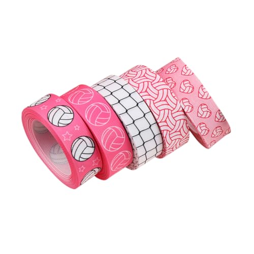 Lurrose 5Rollen Volleyball Bastelband Rosa Geschenkband mit Volleyball Muster für DIY Projekte Dekoration von Kränzen Geburtstagsfeiern und Schulveranstaltungen Vielseitig Lurrose 5Rollen Volleyball Bastelband Rosa Geschenkband mit Volleyball Muster für DIY Projekte Dekoration von Kränzen Geburtstagsfeiern und Schulveranstaltungen Vielseitig von Lurrose