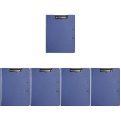 Lurrose 5St A4-Ordner-Clip write board büroartikel büromaterial office supplies office zubehör Büroklammern dokumentieren Planke Multifunktions-Klemmbrett tragbare Klemmbretter Metall Blue von Lurrose