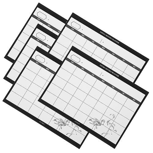 Lurrose 5St Haftnotiz täglicher Notizblock Tagesablauf Wochenplaner-Notizbuch Monatsplaner Whiteboard Zeitplaner desk calendar studienplaner Schüler Planungsbuch Zeitplan-Notizbuch Papier von Lurrose