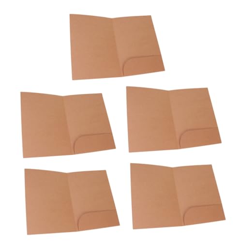 Lurrose 5St Mappe braune Umschläge Dokumentenordner File-Jacket-Projekt Rechnungsberichtsordner Papierordner Ablageordner Geschäftsdateiordner Dateien Organizer Kraftpapier Brown von Lurrose