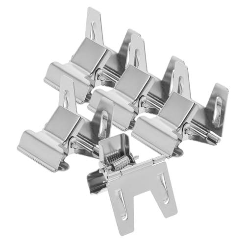 Lurrose 5St Preisschild-Clip Etikettenhalter-Clips Werbung Preisschildhalter visitenkarten halterung aktenordner Preisschildklemme Etikettenklammern aus Metall galvanisiertes Eisen Silver von Lurrose